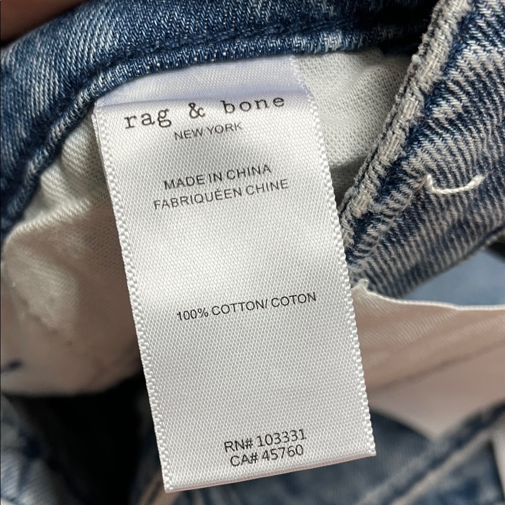 Rag&bone Aurora wide leg Blue Women's pleated trouser Jeans- nwt - Picture 7 of 7